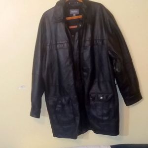 XL leather coat.